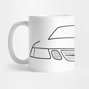 Saab 9-3 classic car black outline graphic Mug